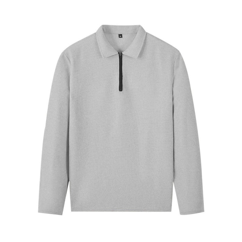 Men's waffle knit set: sweatshirt & straight leg trousers