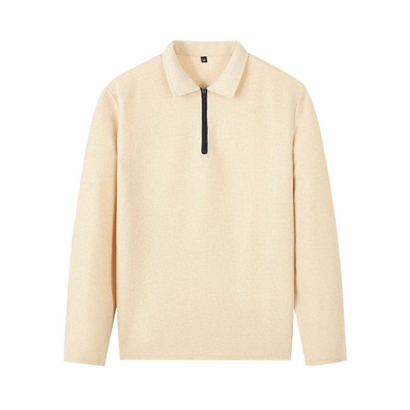 Men's waffle knit set: sweatshirt & straight leg trousers