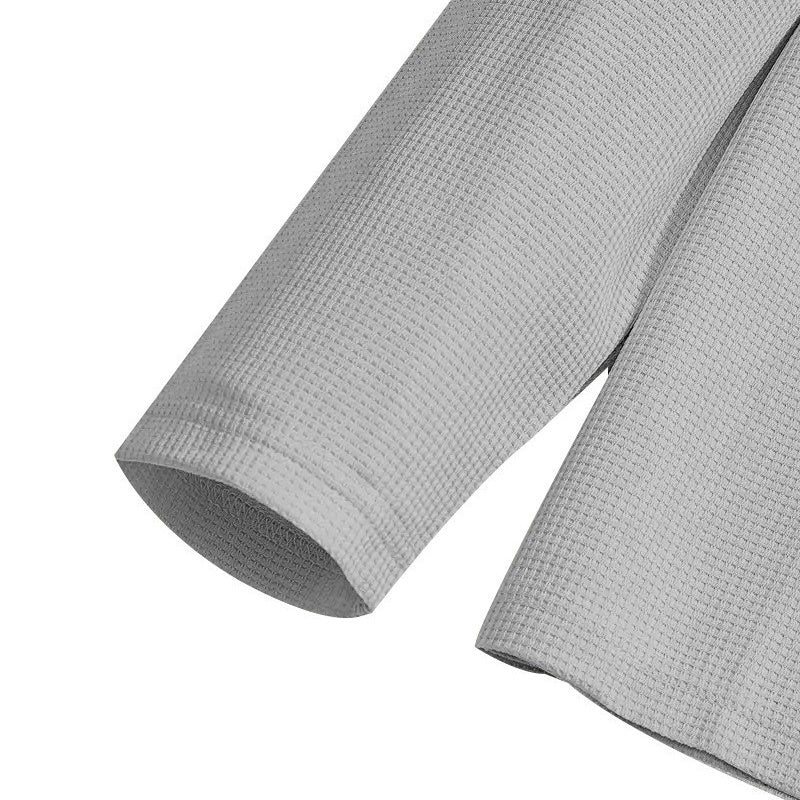 Men's waffle knit set: sweatshirt & straight leg trousers